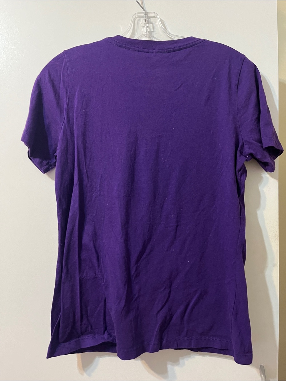 NBA NOLA Pelicans Women's Purple V-Neck Mardi Gras Edition Custom Rhinestone Tee - Picture 3 of 3